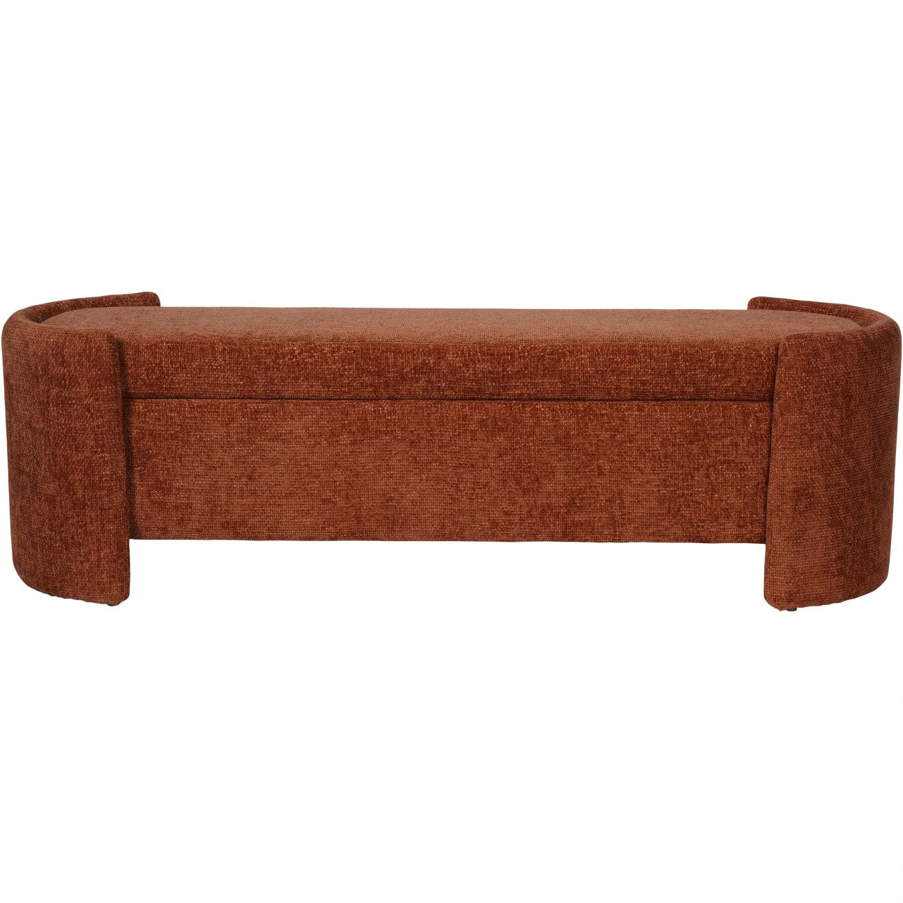 Waverley Upholstered Storage Bench- Terracotta