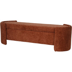 Waverley Upholstered Storage Bench- Cream/ Terracotta