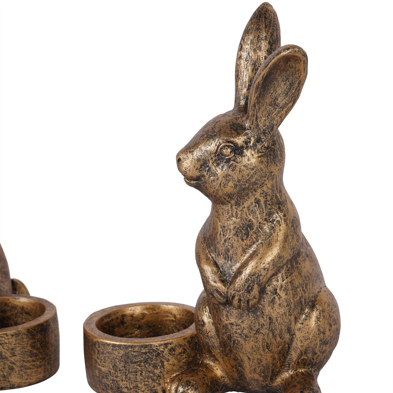 Set of Two Rabbit Tealight Holders