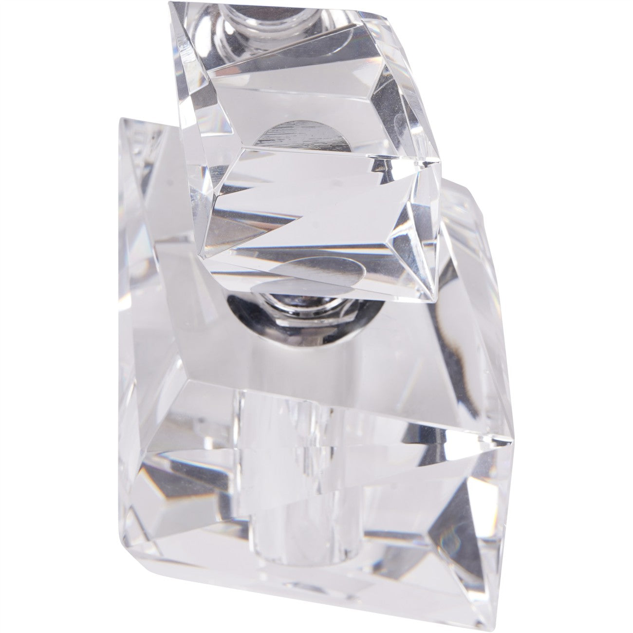 Morcott Glass Faceted Decorative Bottle 12.5cm