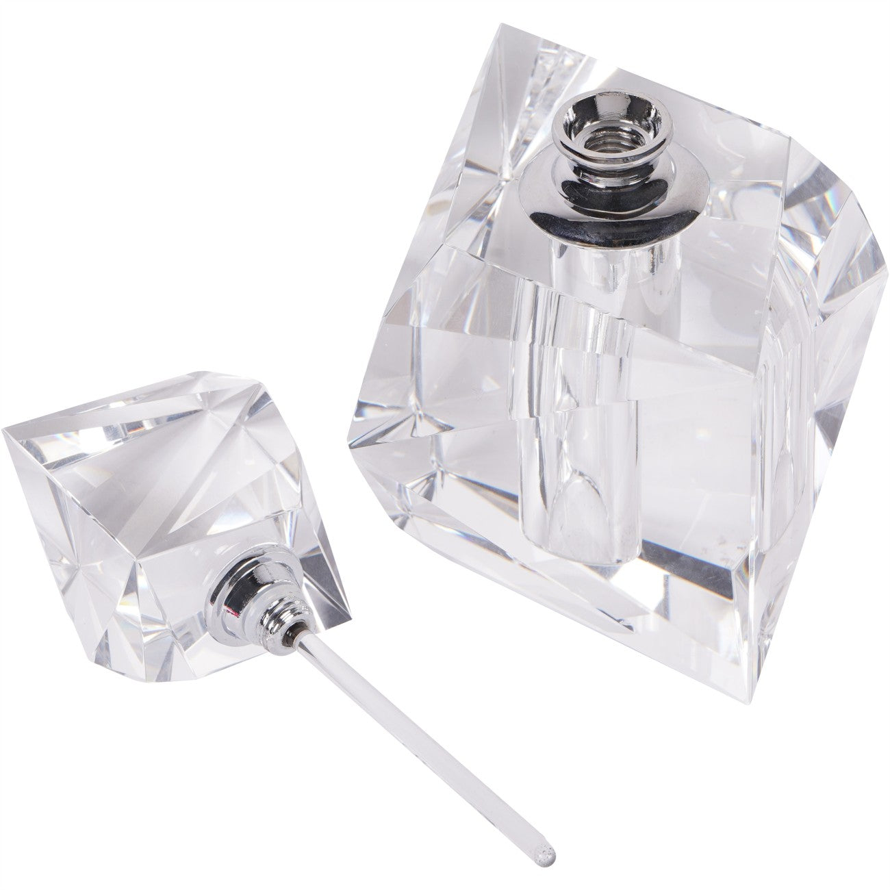 Morcott Glass Faceted Decorative Bottle 12.5cm