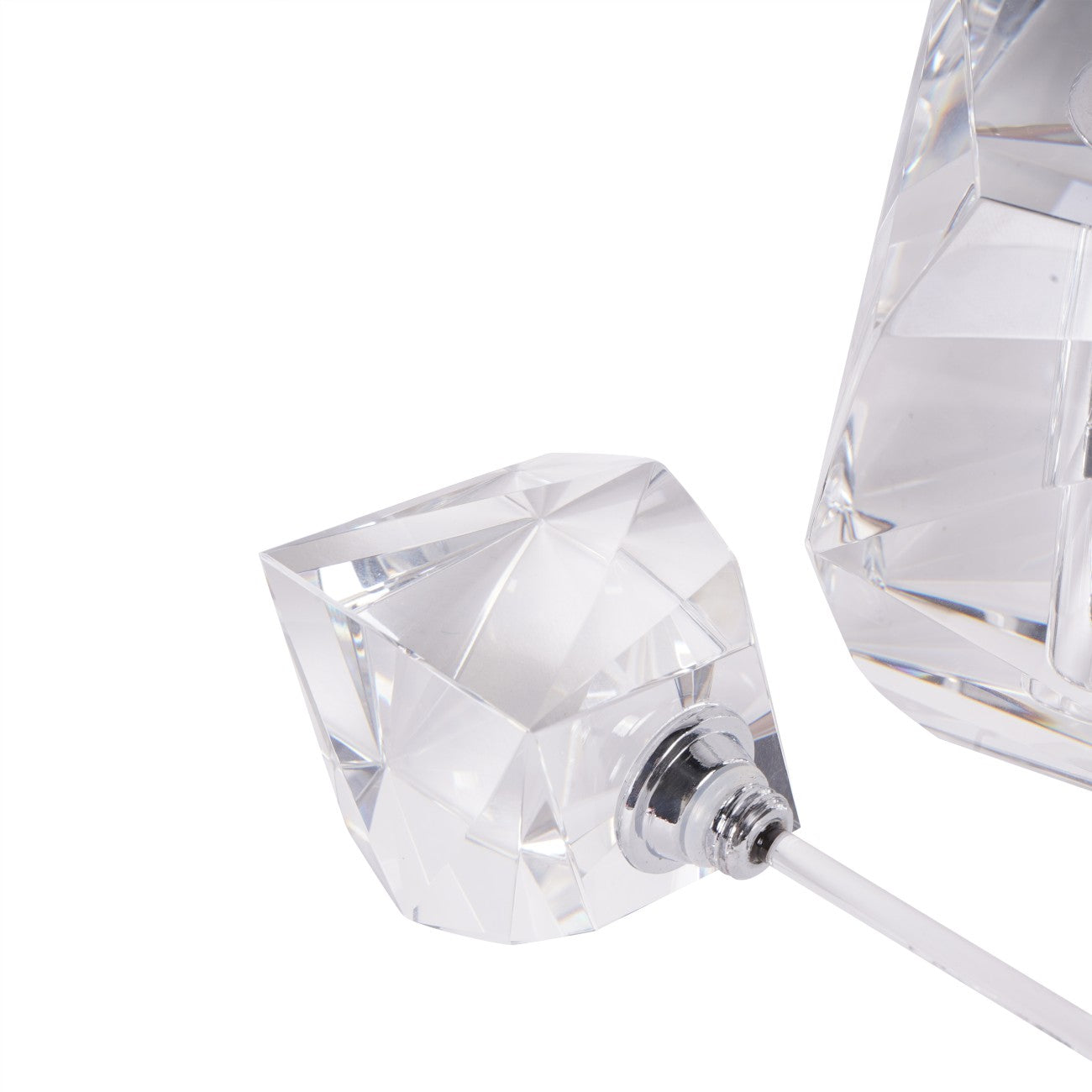Morcott Glass Faceted Decorative Bottle 12.5cm