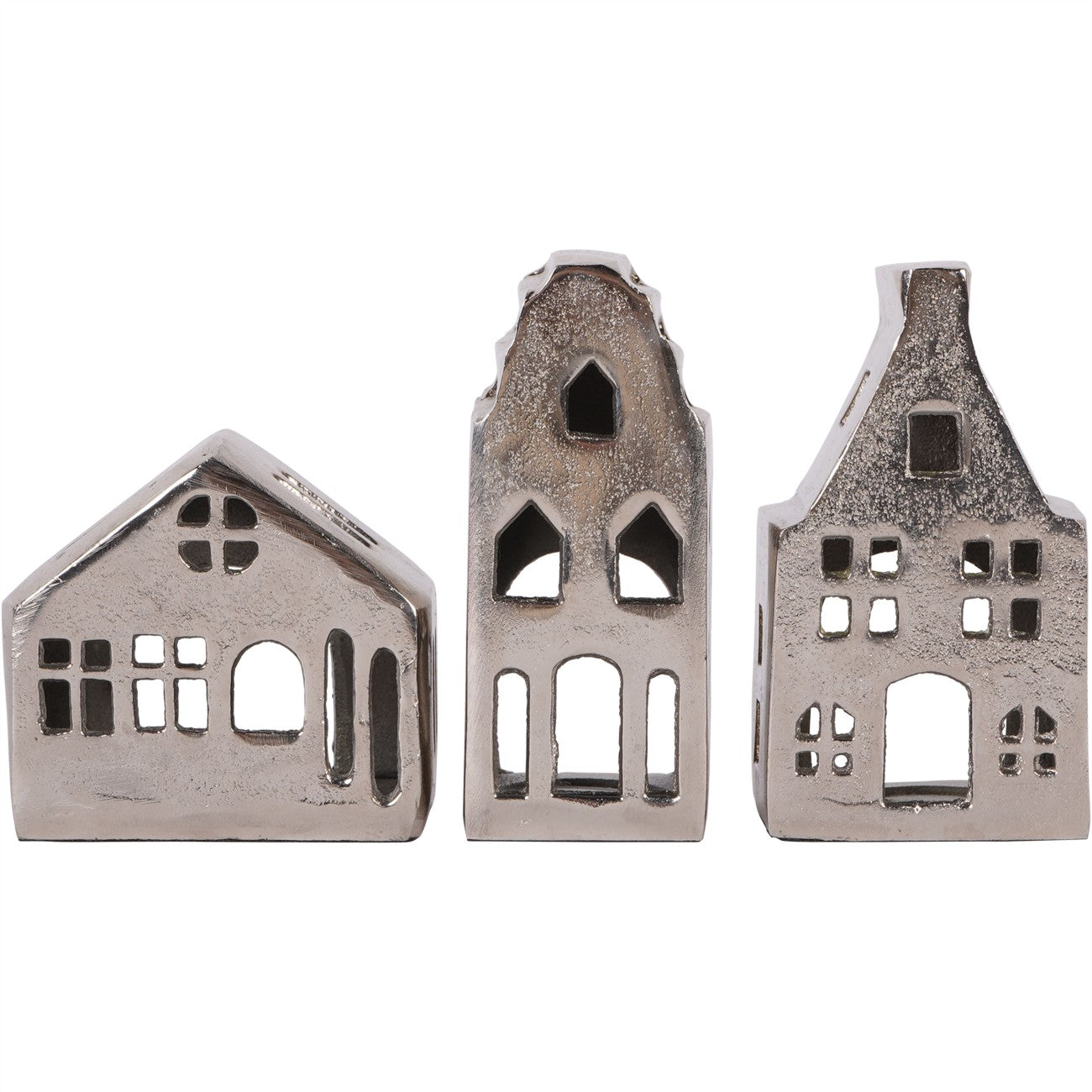 Laura Ashley Hand Crafted House's Set of 3 - Gold/Silver