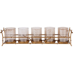 Laura Ashley Astaire Bamboo 5 Hurricane Candle Holder