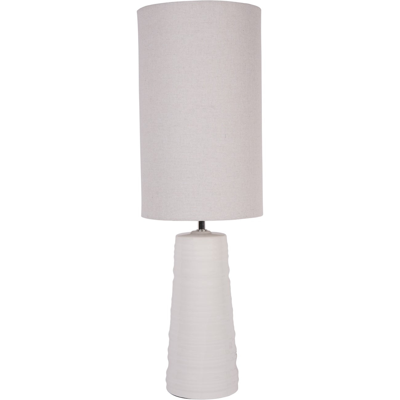 Tivoli Ceramic Table Lamp White with Shade - Small/Large