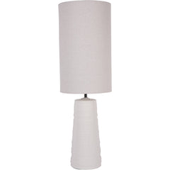 Tivoli Ceramic Table Lamp White with Shade - Small/Large