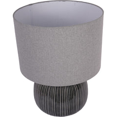Bruno Ceramic Table Lamp Charcoal with Shade E27 60W