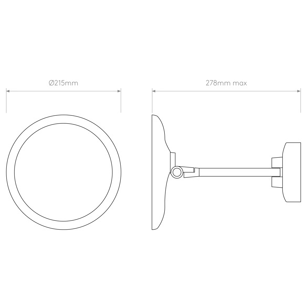Mascali Round LED Mirror- Various Finishes