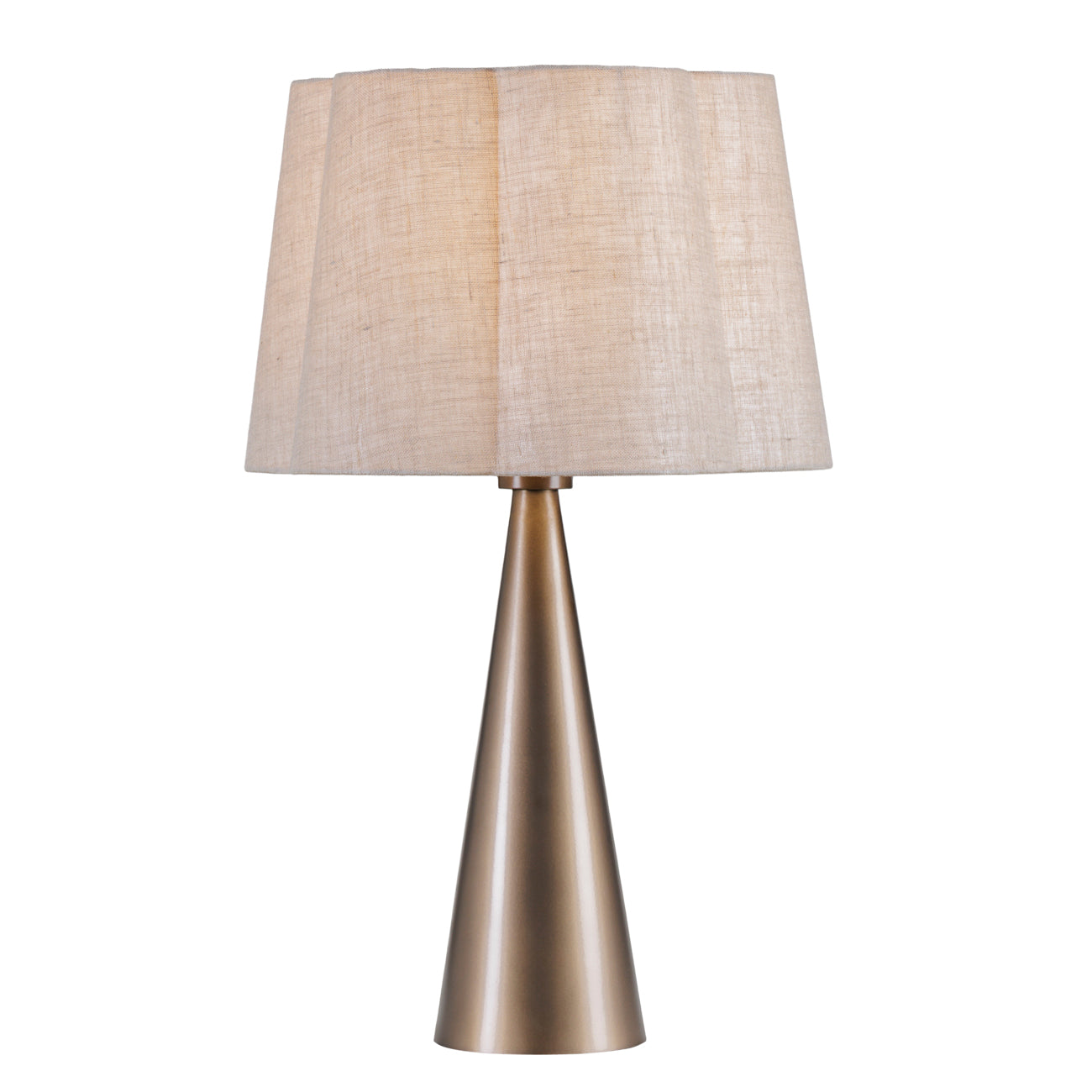 Southbourne Table Lamp- Smoked Gold Linen Shade