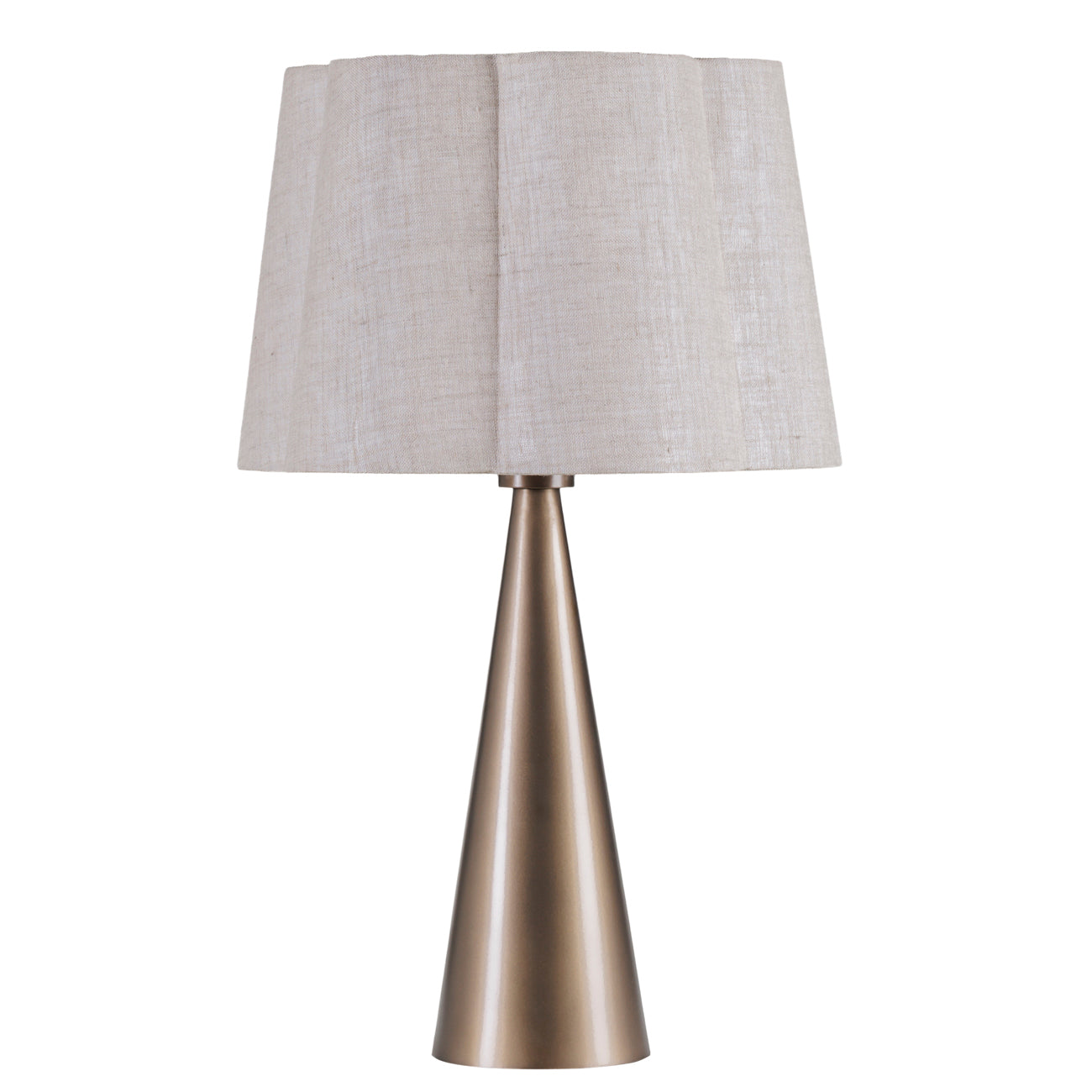 Southbourne Table Lamp- Smoked Gold Linen Shade