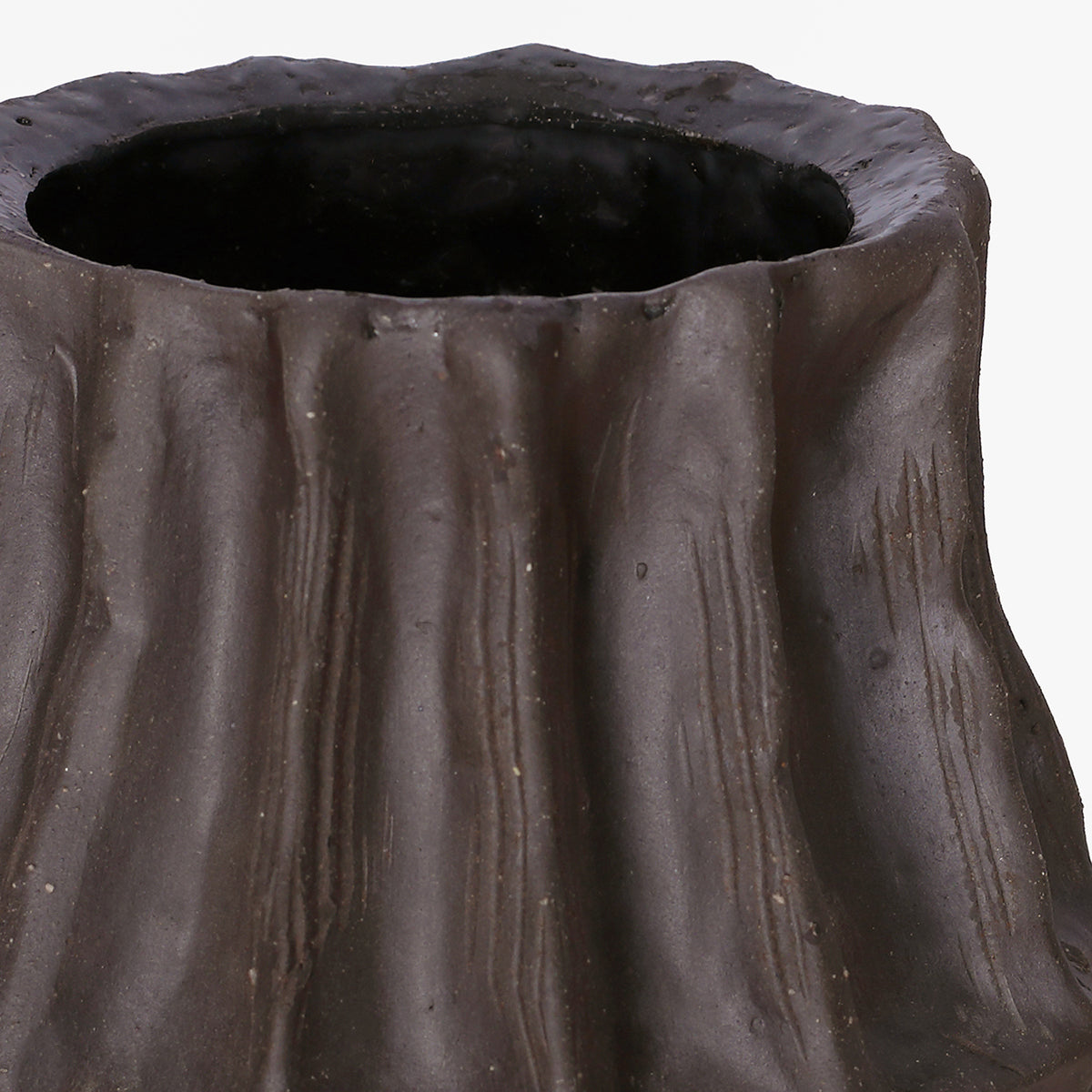 Kova Brown Textured Ceramic Vase- Round/ Squat/ Tall Finishes