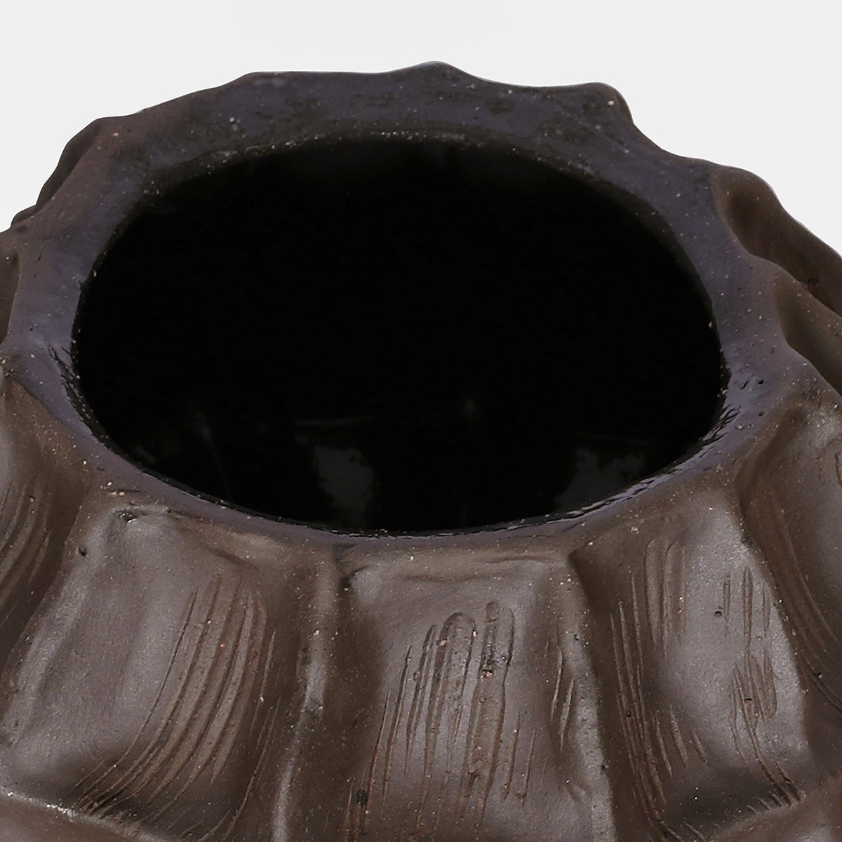 Kova Brown Textured Ceramic Vase- Round/ Squat/ Tall Finishes