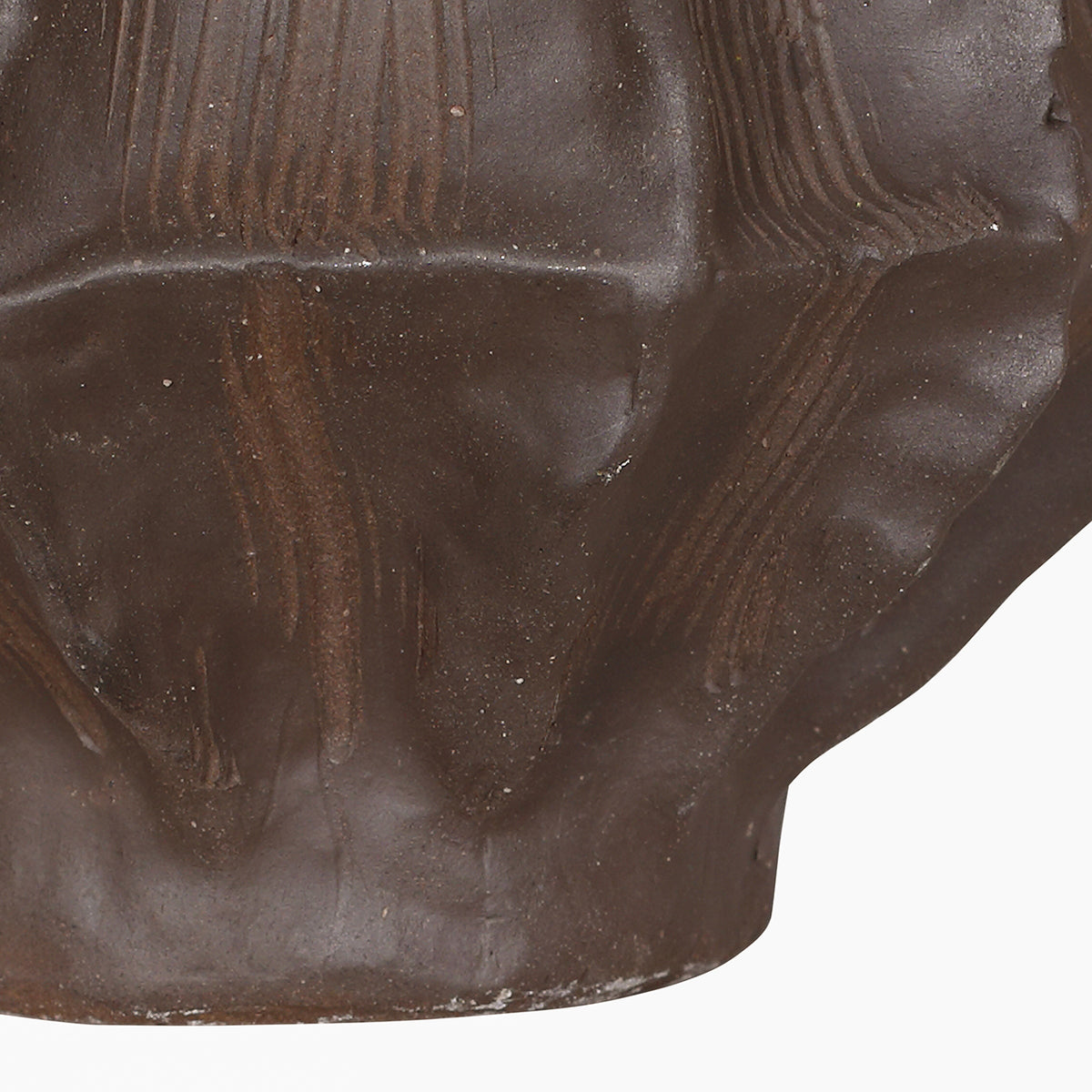 Kova Brown Textured Ceramic Vase- Round/ Squat/ Tall Finishes
