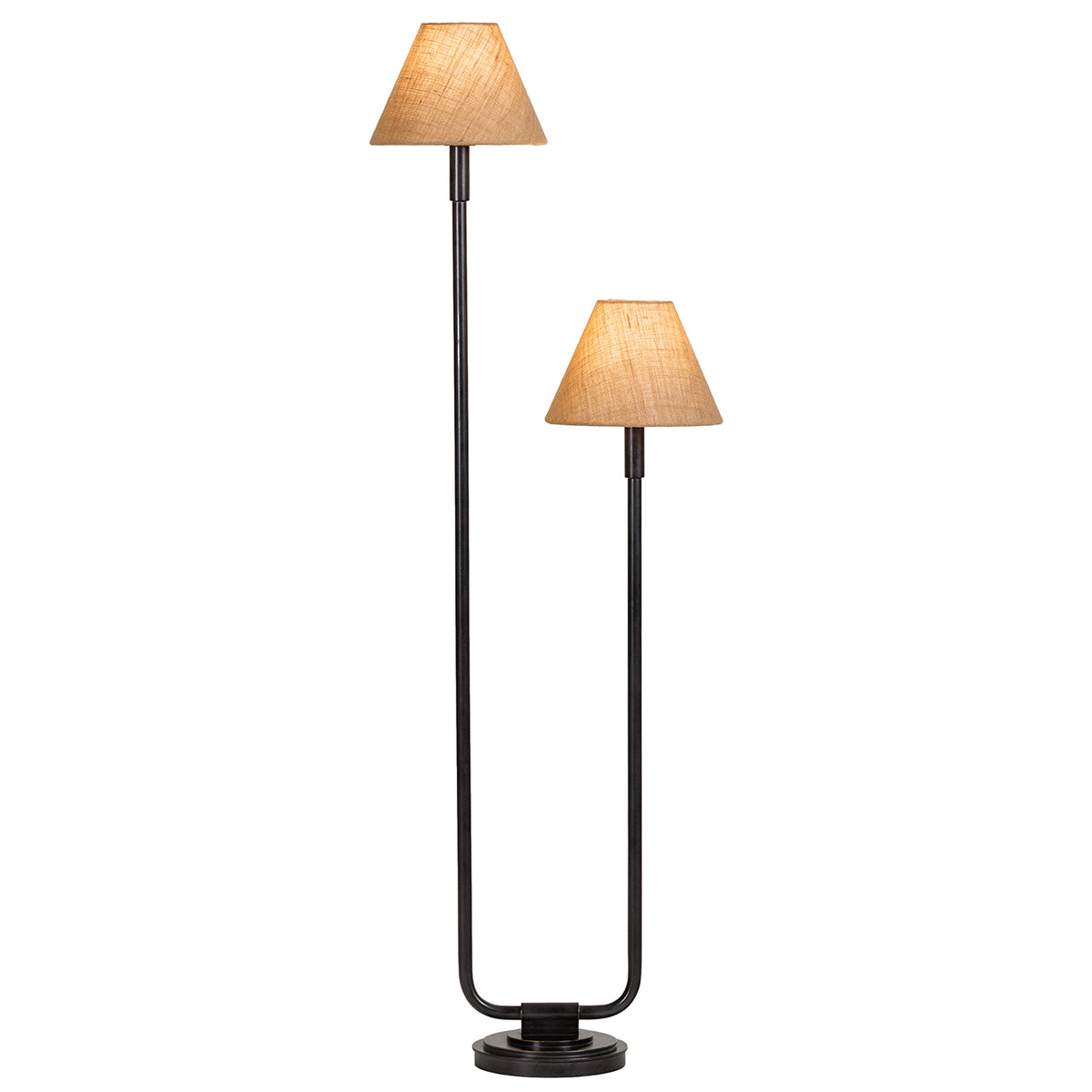 Durban Twin Floor Lamp with shades