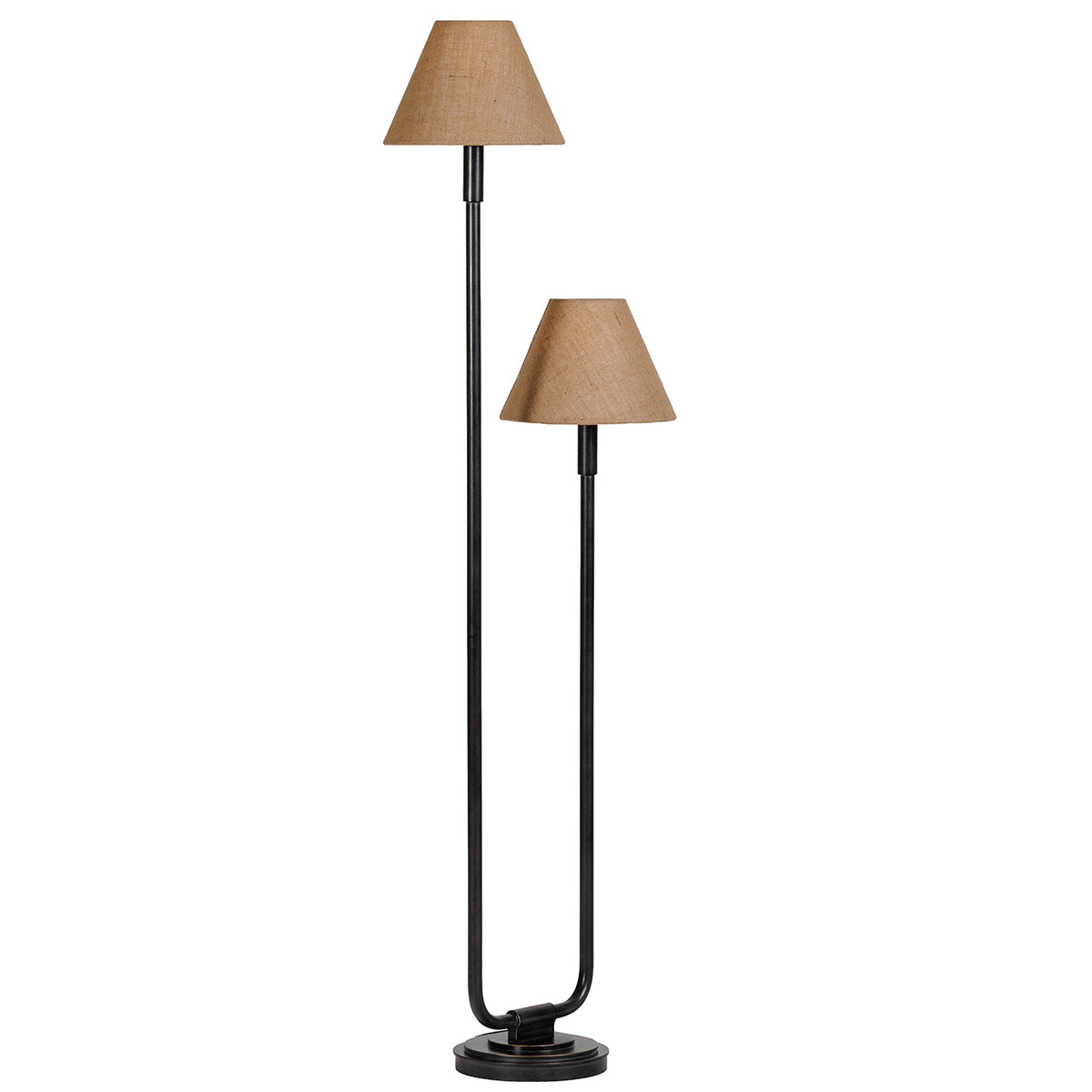 Durban Twin Floor Lamp with shades