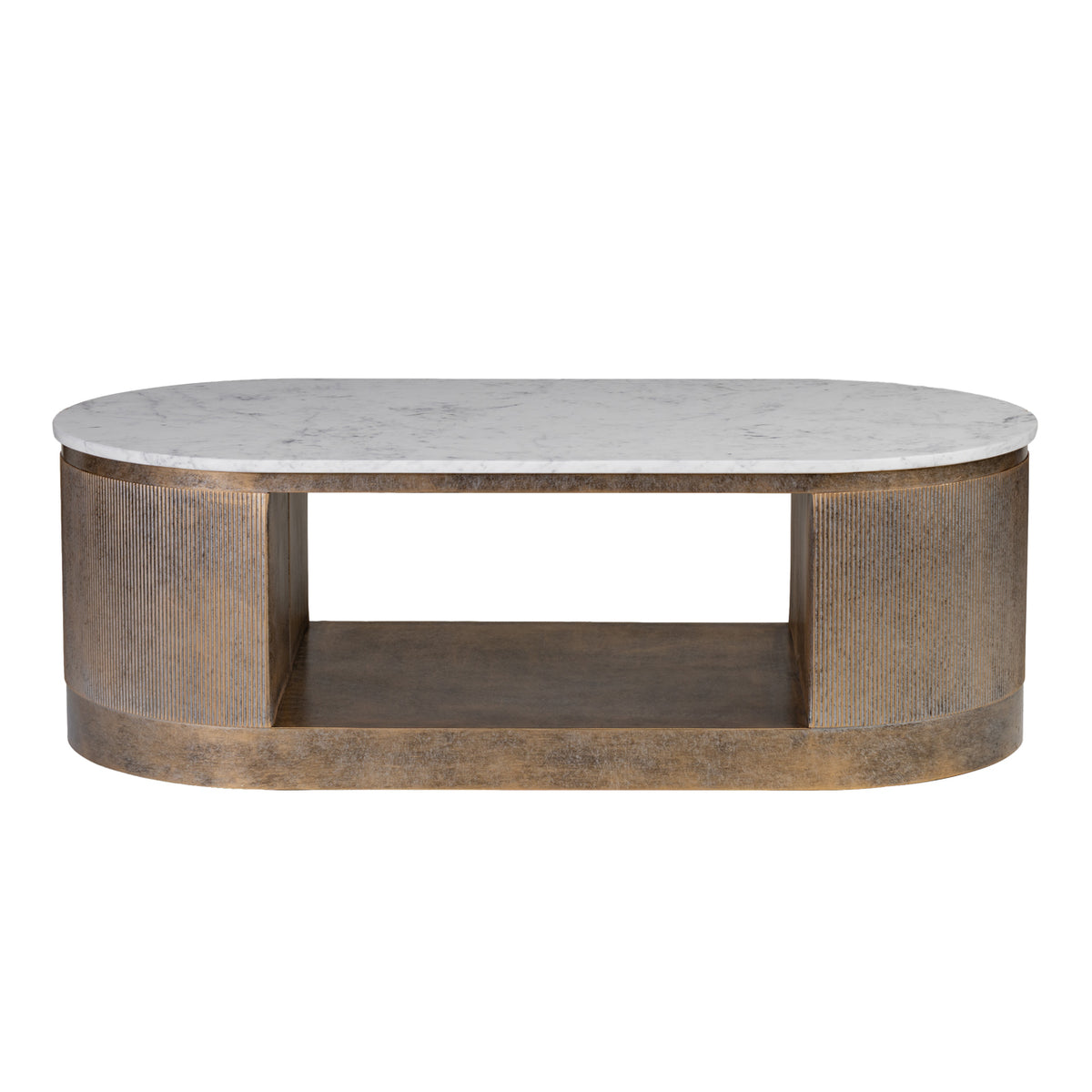 Belvedere Aged Gold Storage Coffee Table