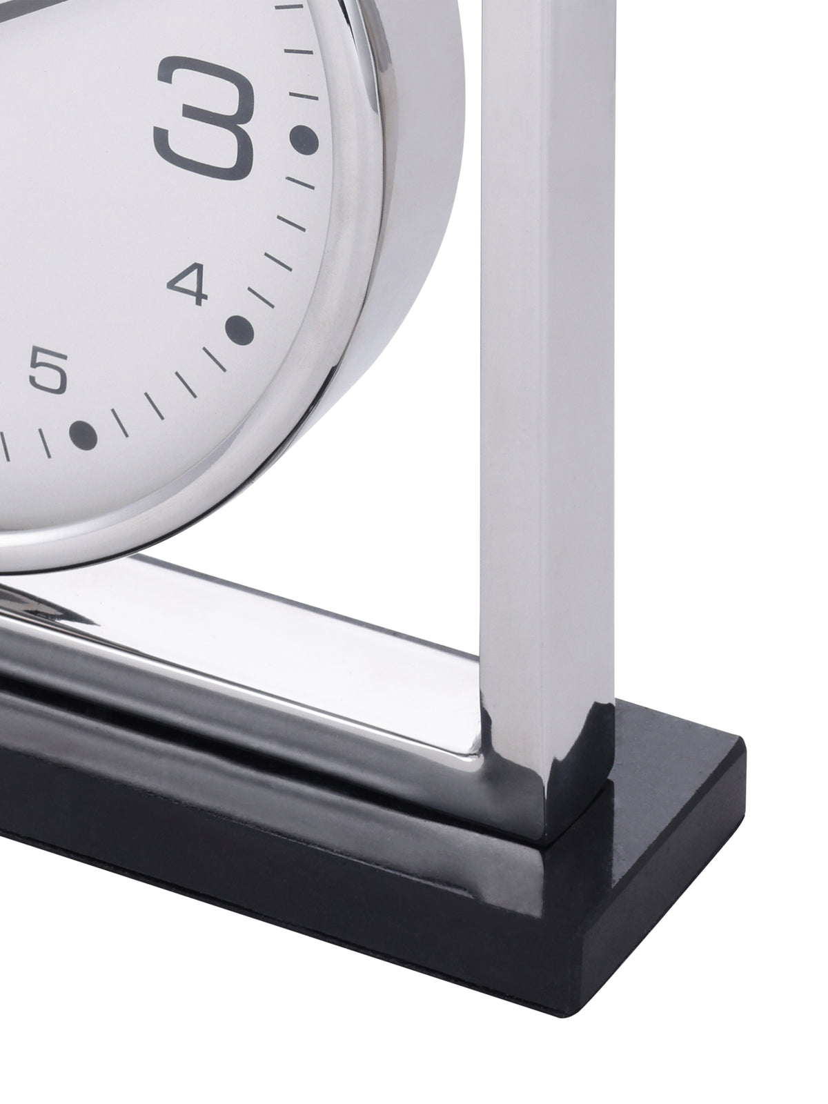 Tollington Nickel and Granite Square Mantel Clock