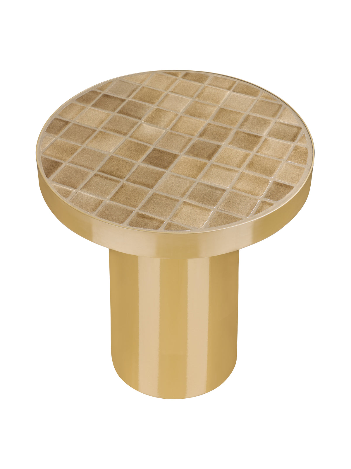 Navero Ceramic Tiled Top Side Table 53cm