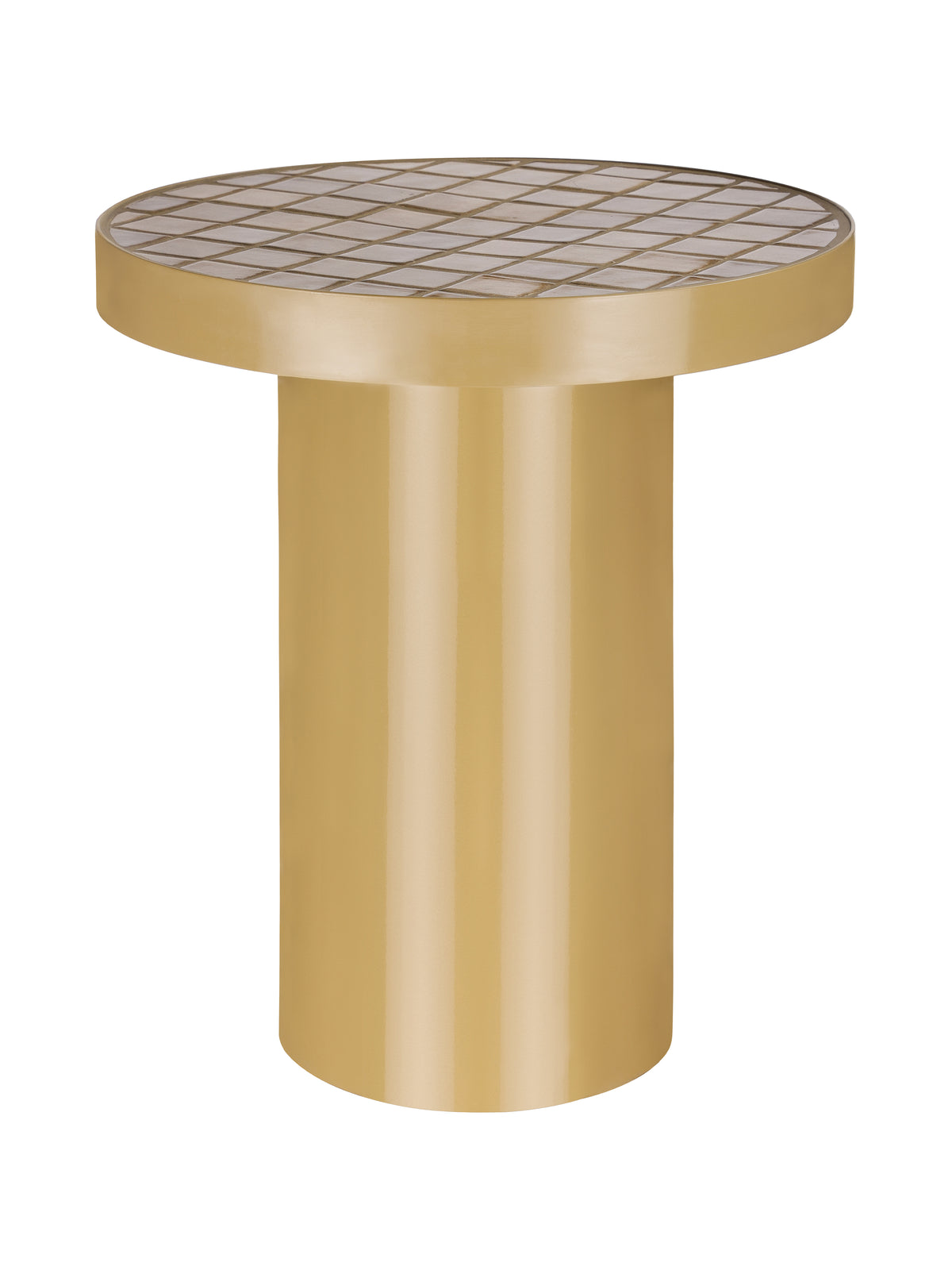 Navero Ceramic Tiled Top Side Table 53cm
