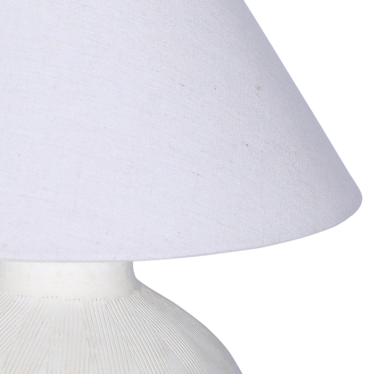 Virelle Ceramic Table Lamp with Shade- White / Brown Finishes
