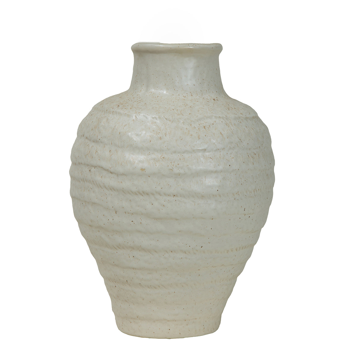 Alba Ivory Speckled Glaze Ceramic Vase- Various Sizes