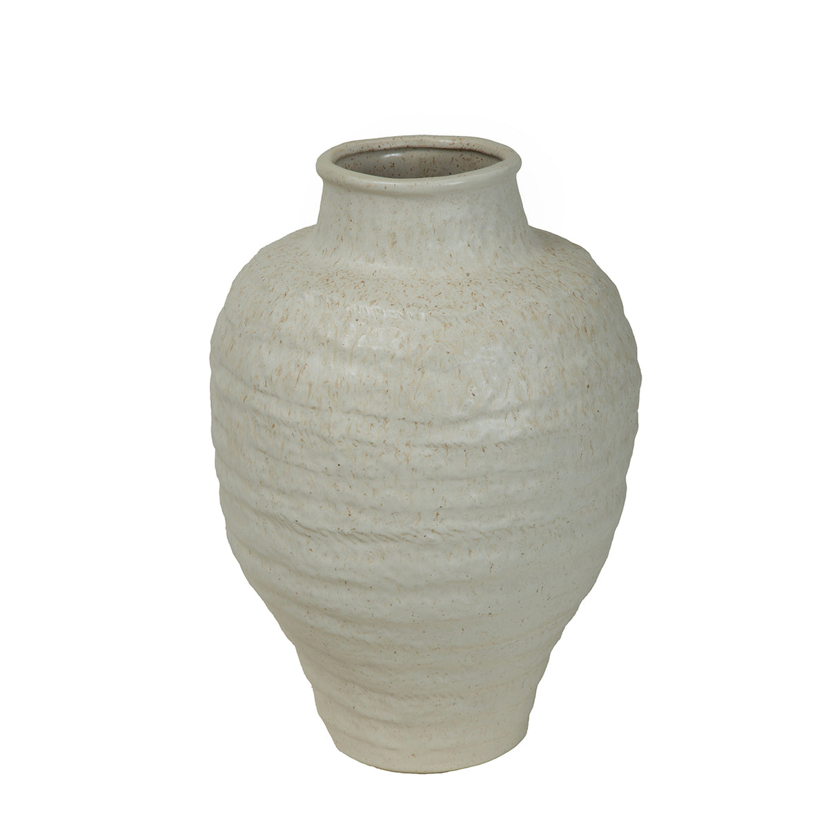 Alba Ivory Speckled Glaze Ceramic Vase- Various Sizes