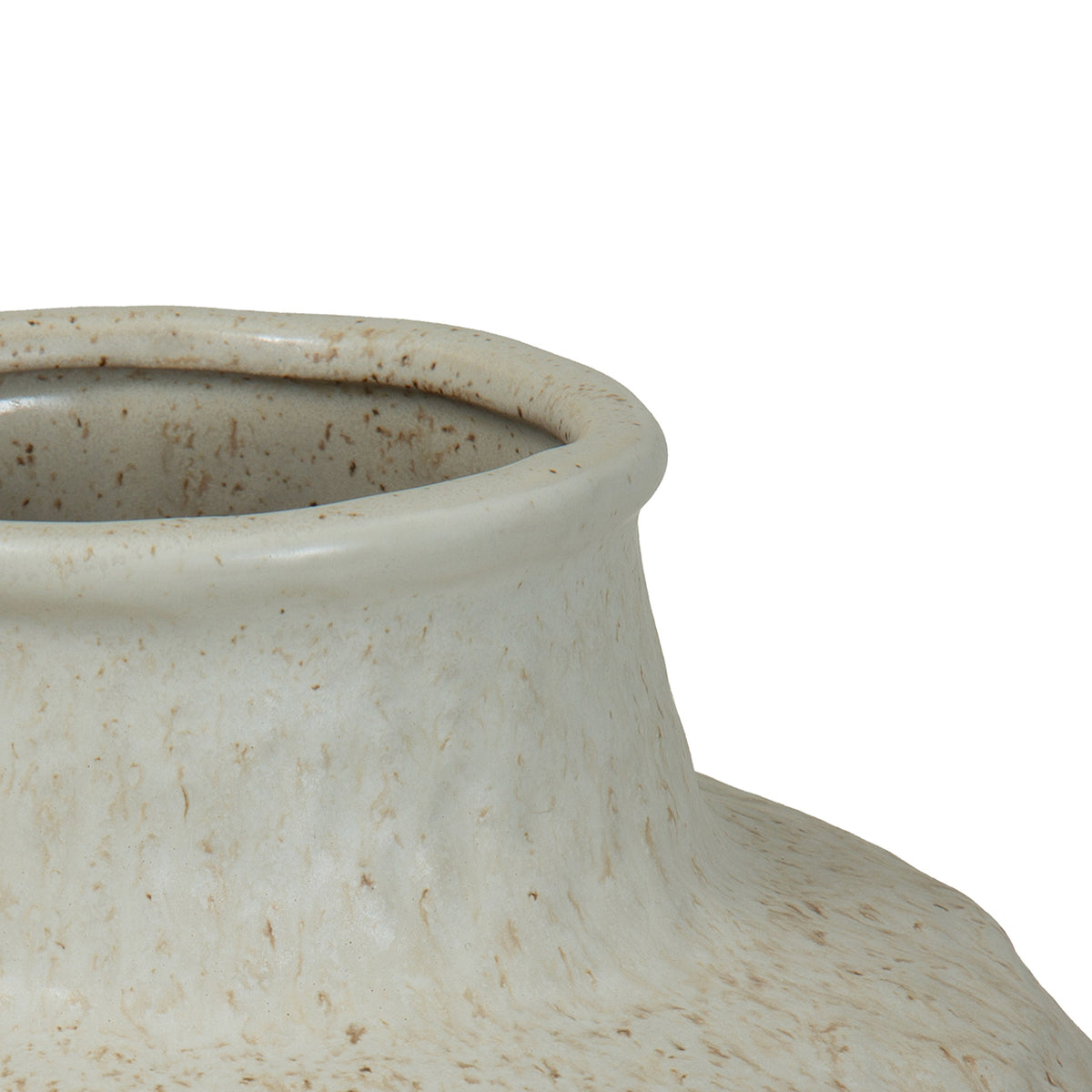 Alba Ivory Speckled Glaze Ceramic Vase- Various Sizes