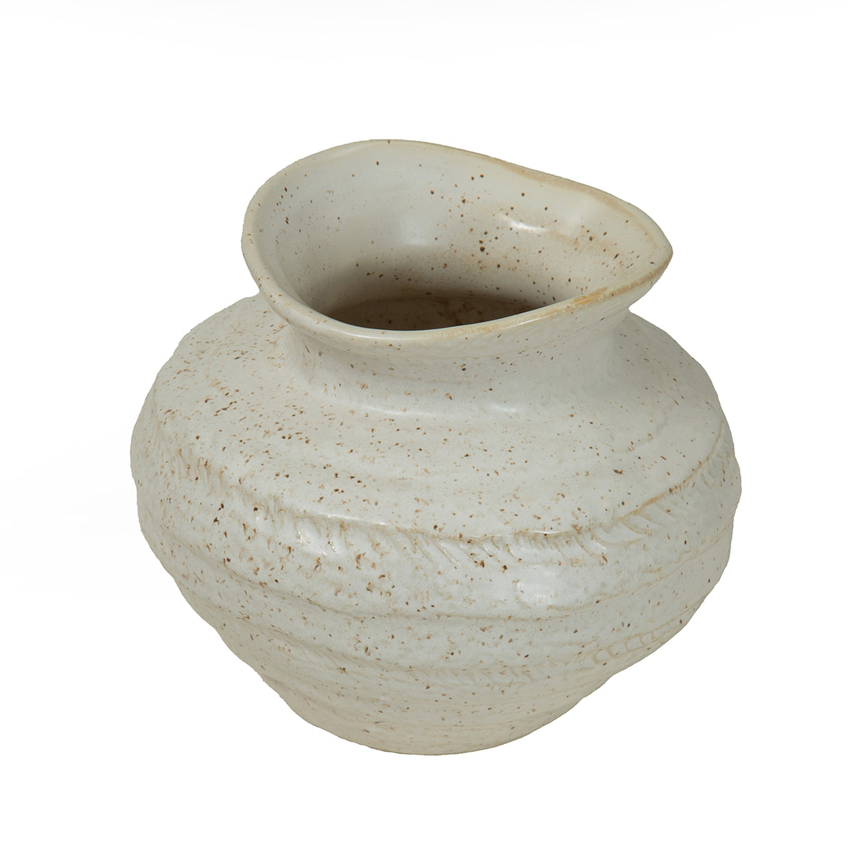Alba Ivory Speckled Glaze Ceramic Vase- Various Sizes