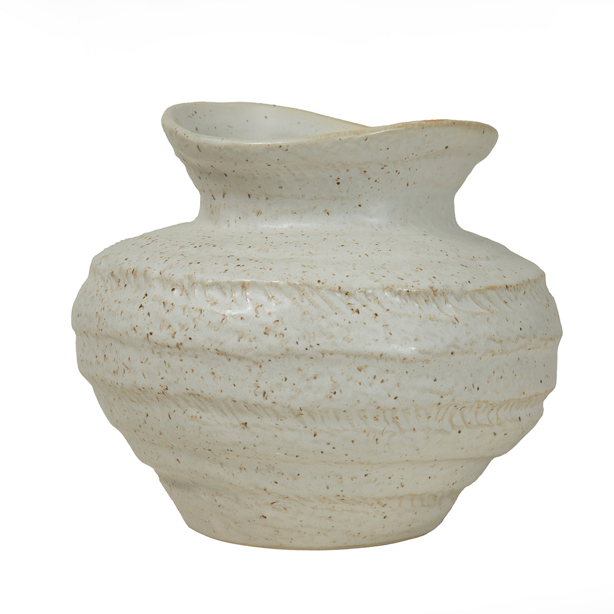 Alba Ivory Speckled Glaze Ceramic Vase- Various Sizes