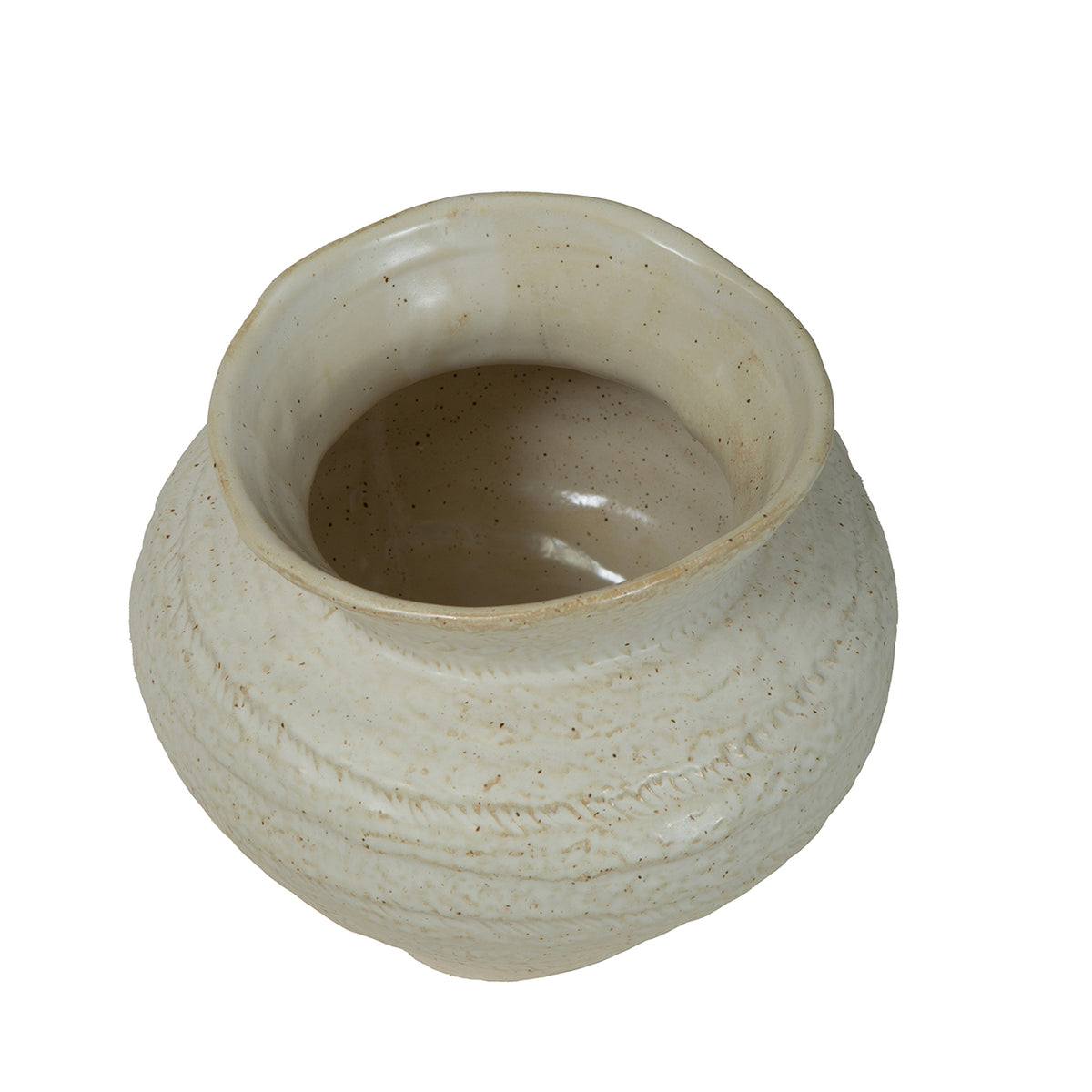 Alba Ivory Speckled Glaze Ceramic Vase- Various Sizes