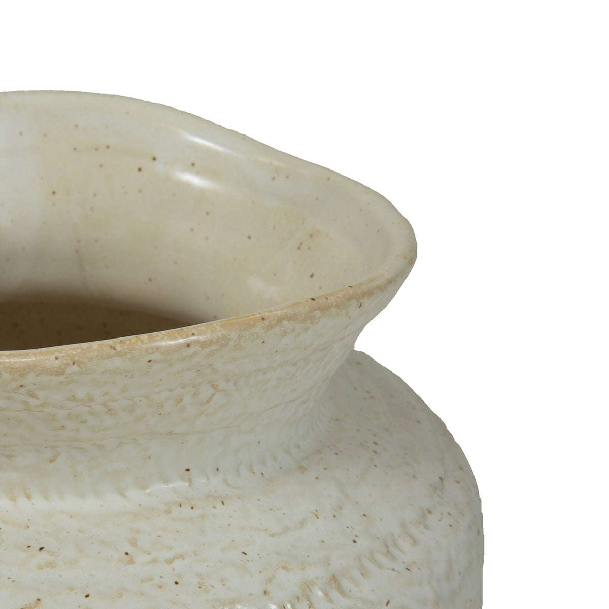 Alba Ivory Speckled Glaze Ceramic Vase- Various Sizes