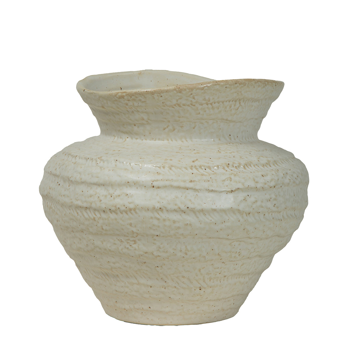 Alba Ivory Speckled Glaze Ceramic Vase- Various Sizes