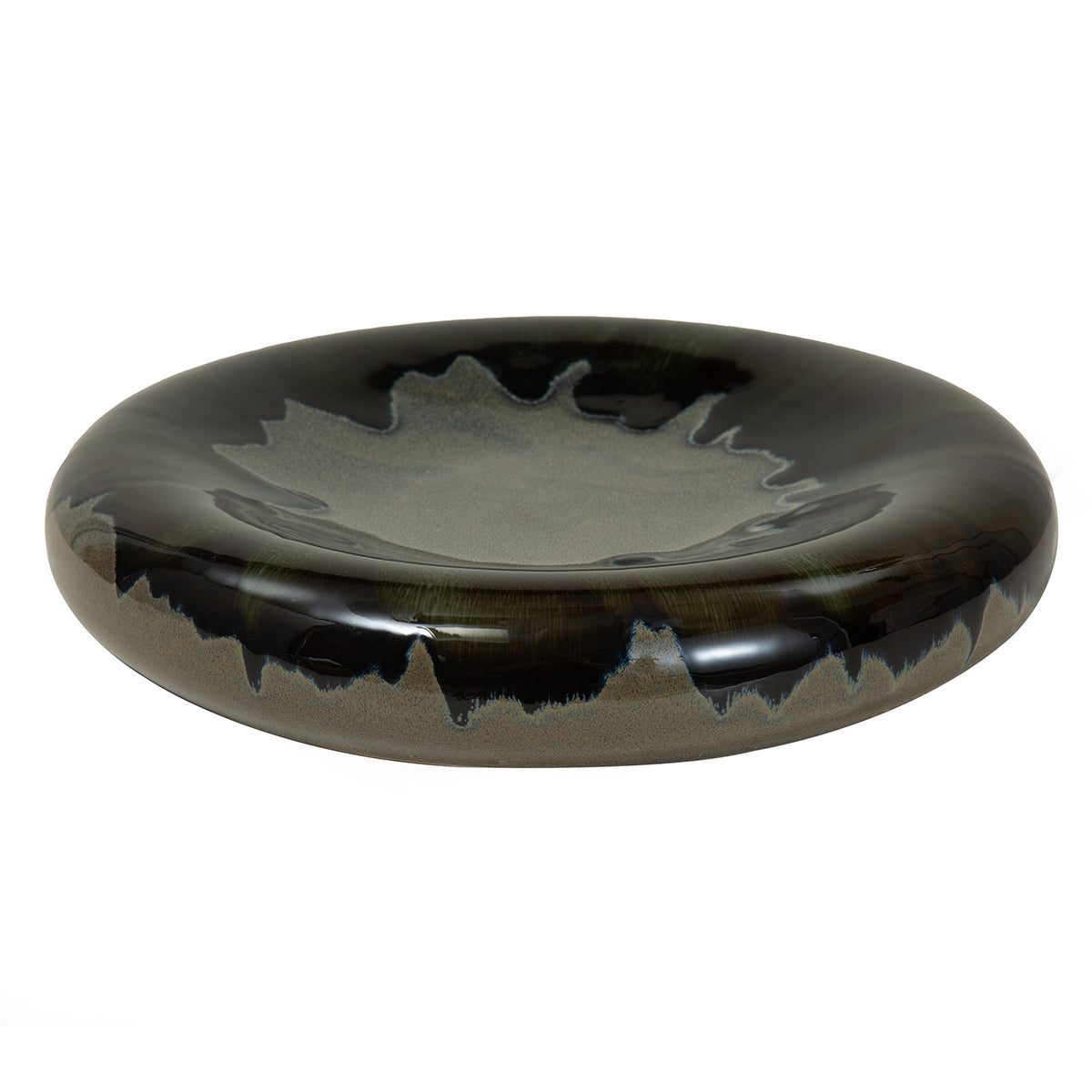 Medway Blue Reactive Glaze Ceramic Bowl 30cm