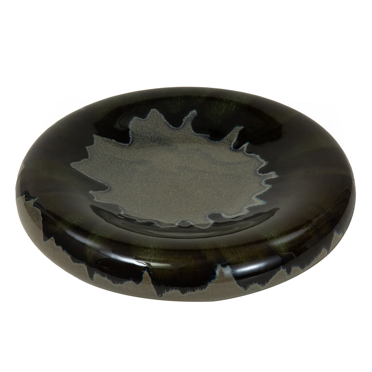 Medway Blue Reactive Glaze Ceramic Bowl 30cm