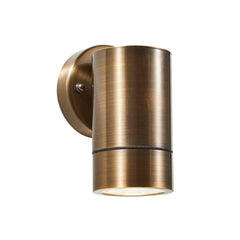 Brac Solid Brass 1 Light Up or Down GU10 Wall Light - Brass / Bronze