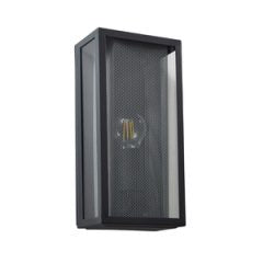 Cuba 1 Light E27 Box Lantern w Mesh Insert - Various Colours
