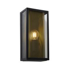 Cuba 1 Light E27 Box Lantern w Mesh Insert - Various Colours