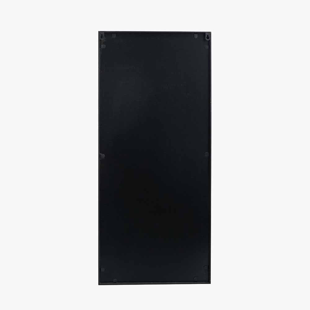 Black Metal Rectangular Mirrored Wall Art