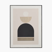 Art Deco Print with Gold Detail and Black Frame