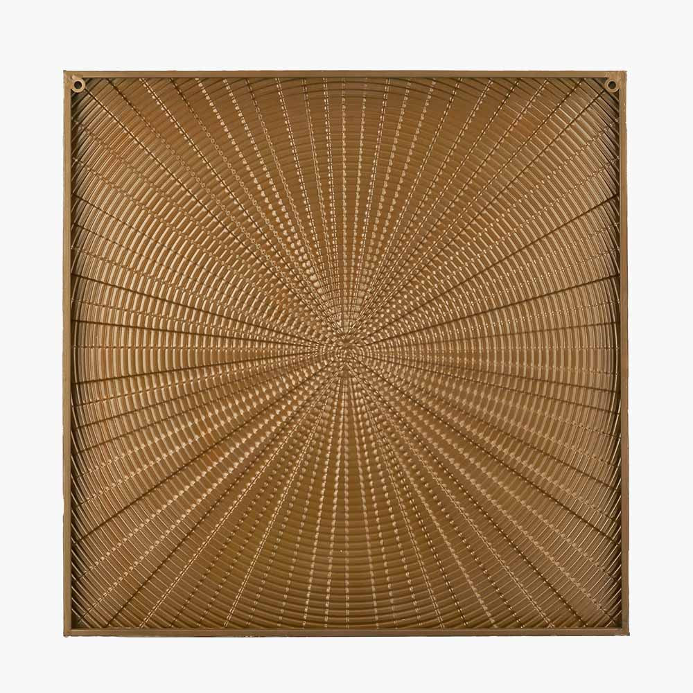 Light Grey and Gold Metal Starburst Wall Art