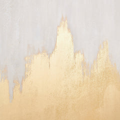 White and Gold Abstract Frameless Canvas