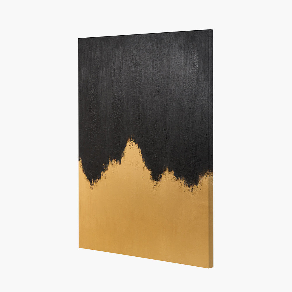 Black and Gold Abstract Frameless Canvas