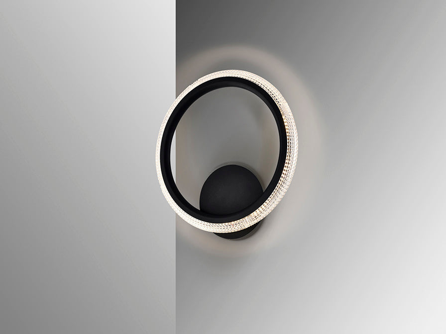 RING CEILING LAMP 1 RING, BLACK
