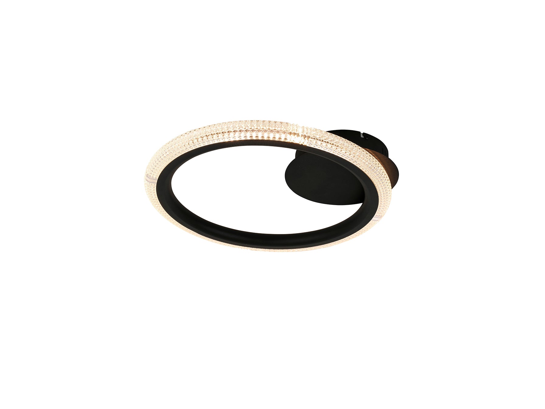 RING CEILING LAMP 1 RING, BLACK