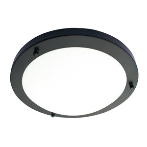 Delphi 12w/18W LED Flush Ceiling Light IP44 - Satin Nickel/Satin Black/Chrome/Brass