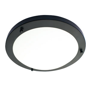 Delphi 12w/18W LED Flush Ceiling Light IP44 - Satin Nickel/Satin Black/Chrome/Brass