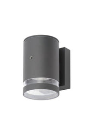 Lens 1Lt GU10 Up or Down Wall Light w/Photocell Anthracite