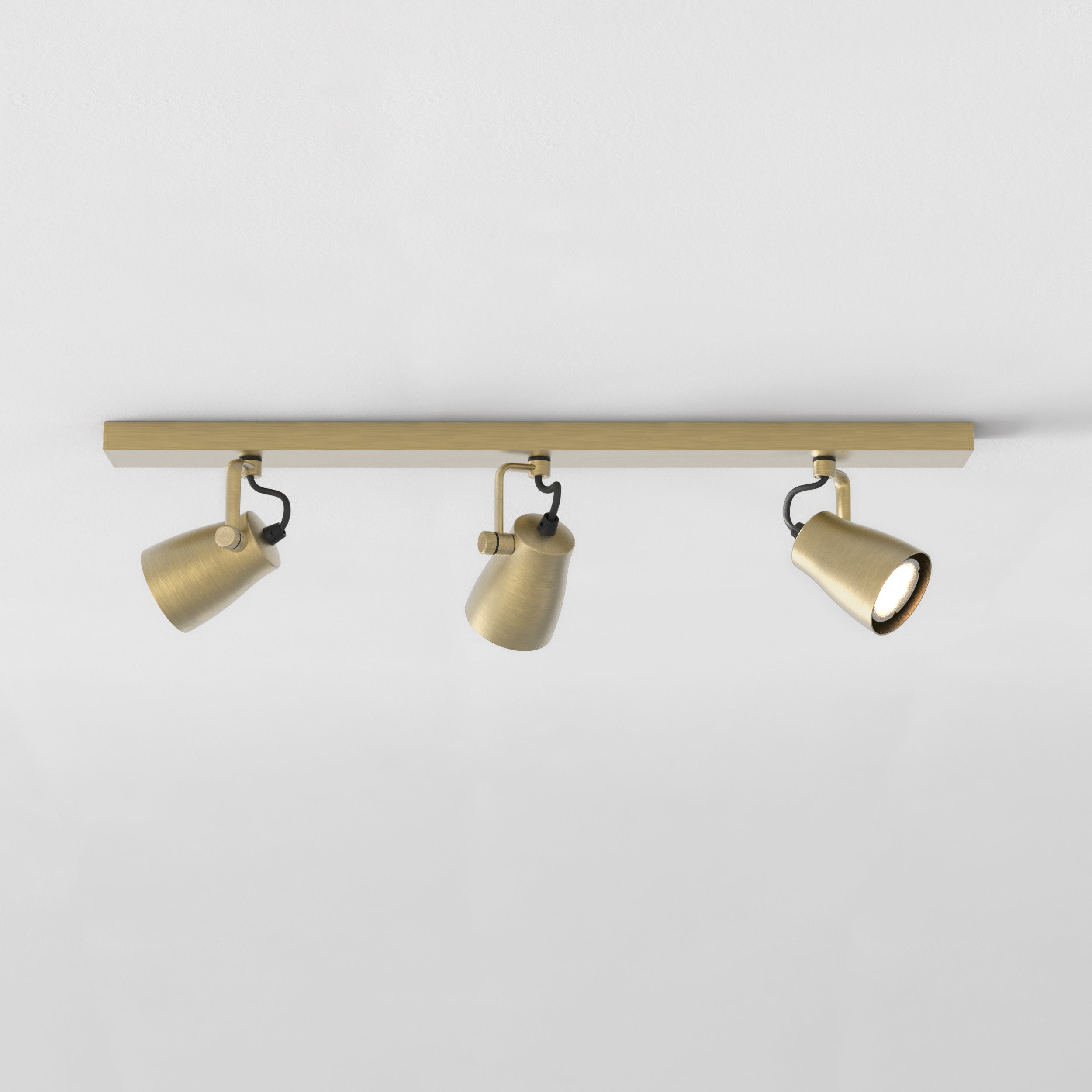 Juno Triple/Four Bar Indoor Spotlight in Bronze/Matt Brushed Brass GU10 IP20