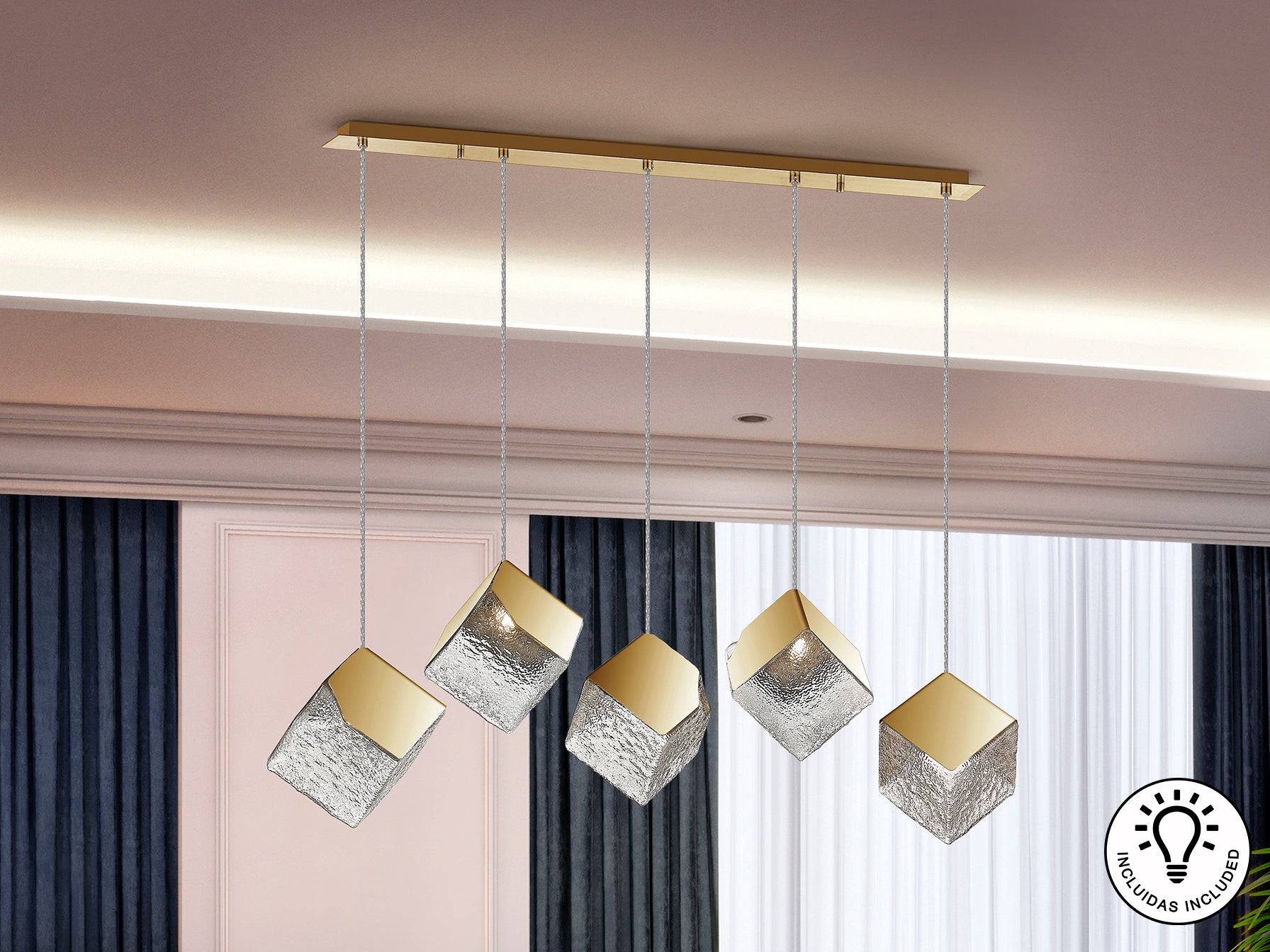 Priscila 5 Lt Ceiling Light