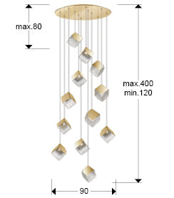 Priscila Lamp 12L Gold G9 Ip20